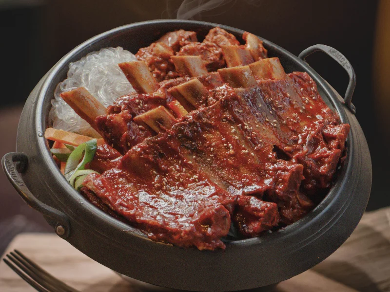 The zzim's signature spicy galbijjim menu